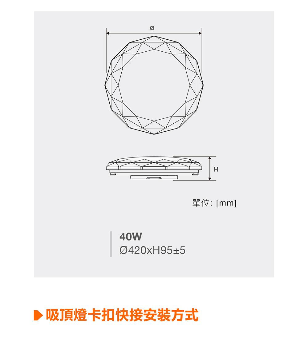 晶燦遙控LED吸頂燈