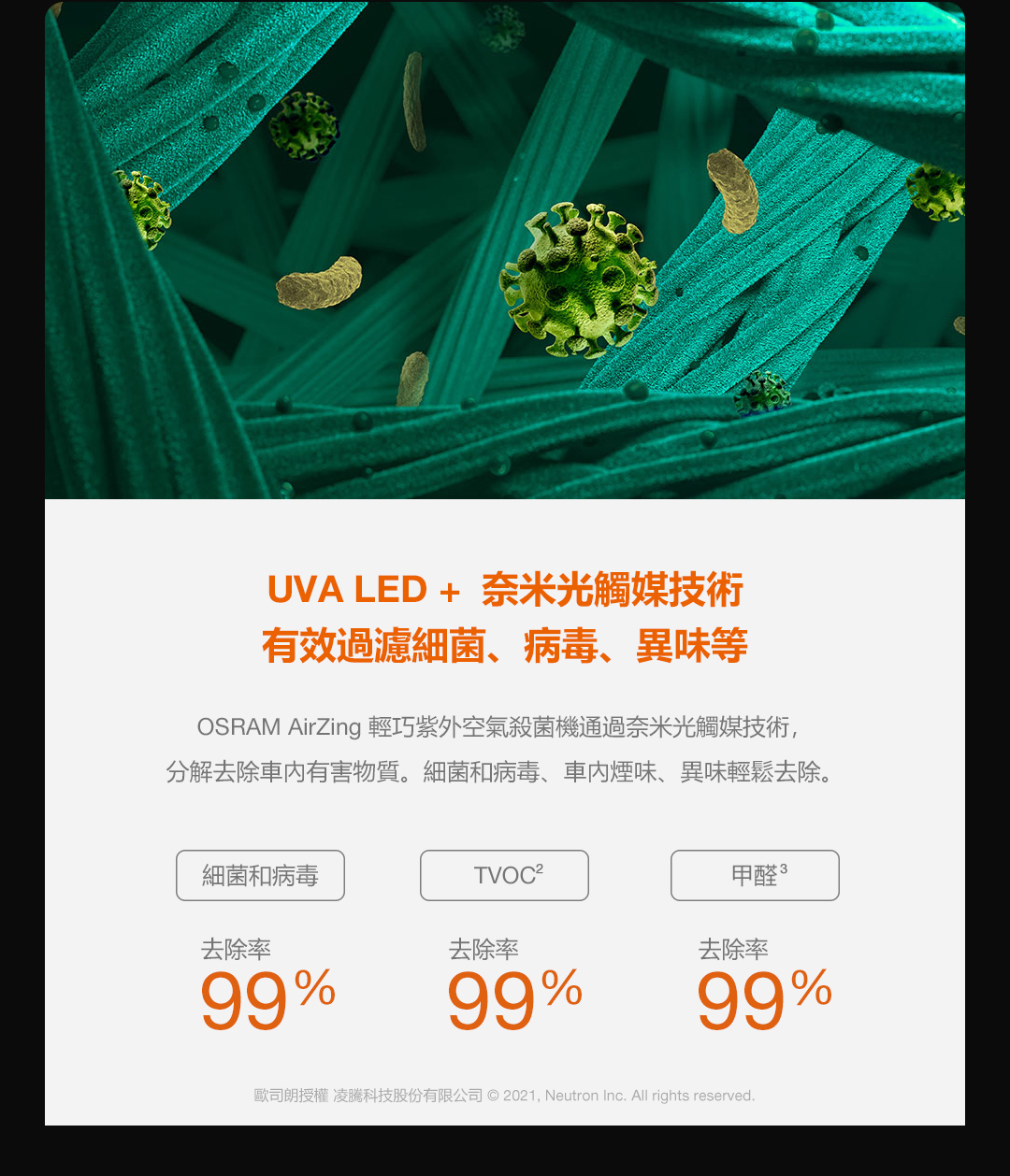 OSRAM 歐司朗 AirZing 輕巧紫外空氣殺菌機