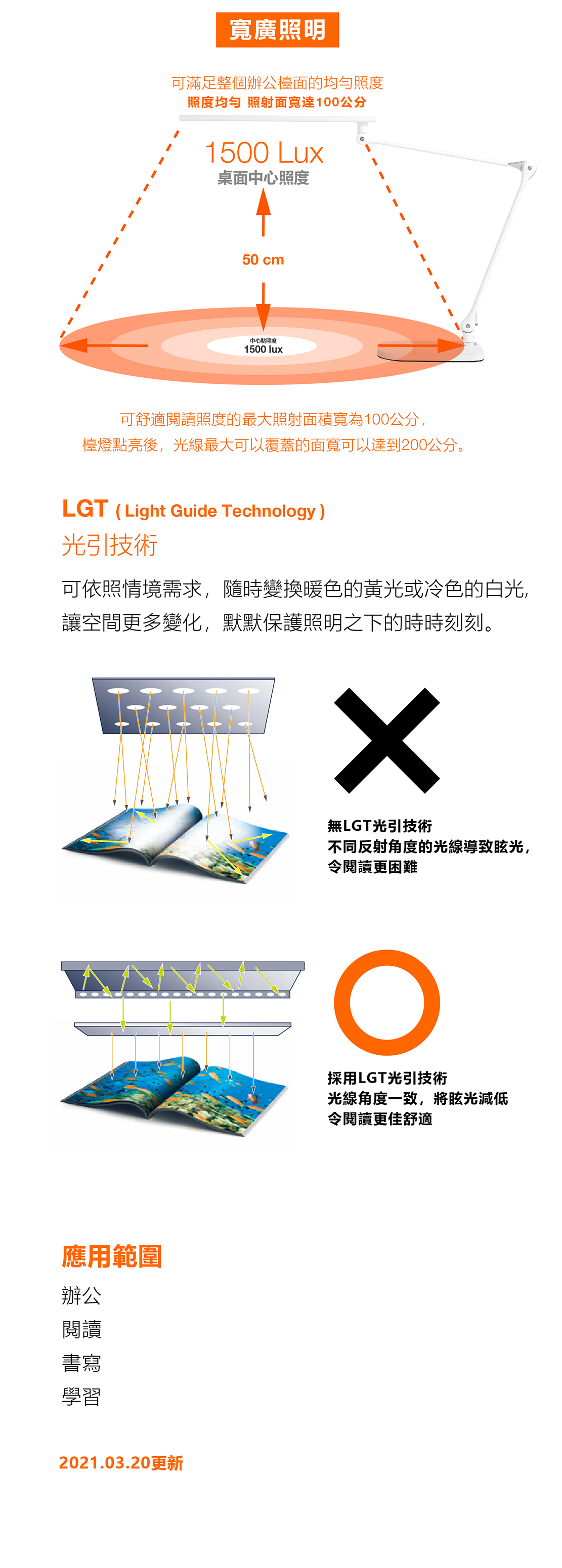朗德萬斯 LED 晶幻智能雙臂檯燈
