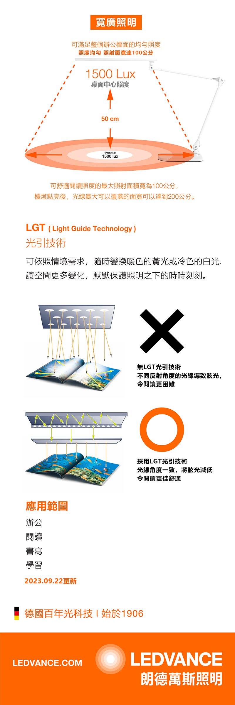朗德萬斯 LED恆星雙臂檯燈