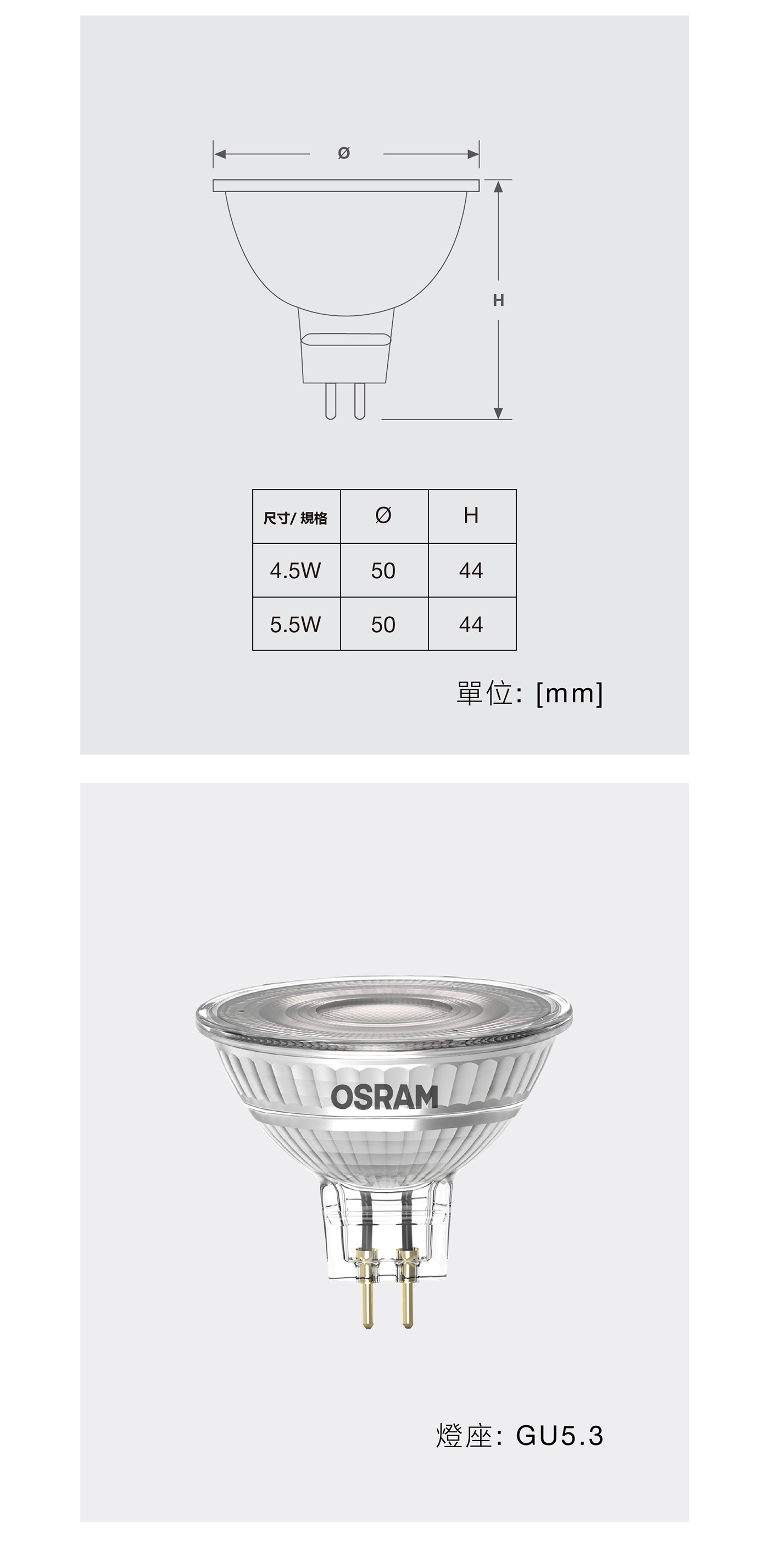 歐司朗 LED MR16 杯燈