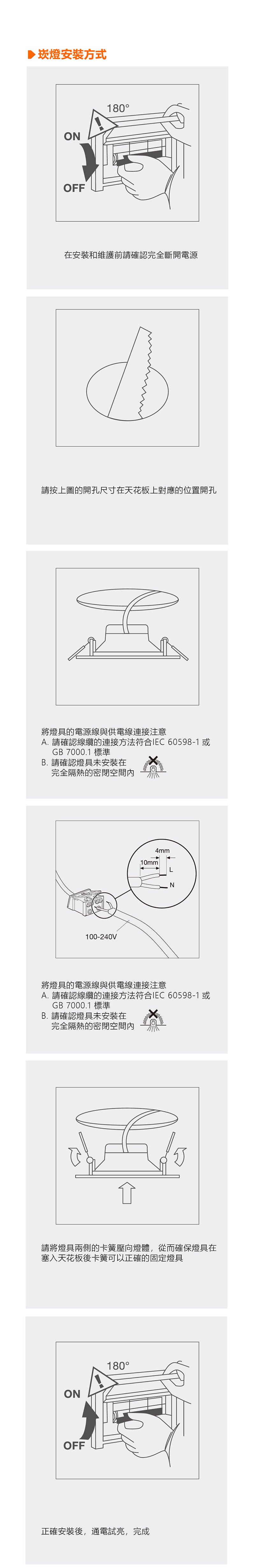 嵌燈,LED,LED燈泡,歐司朗,OSRAM,筒燈,投射燈,薄型嵌燈,全電壓,100~240V~,射燈,LED嵌燈,BSMI