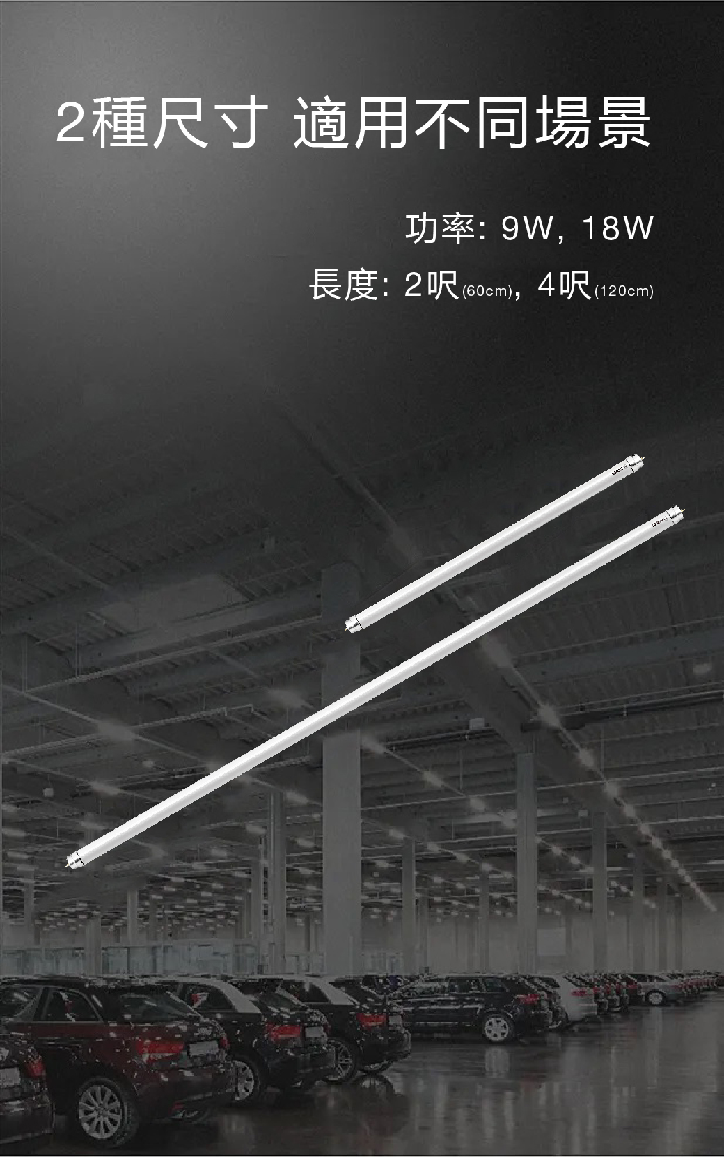歐司朗 明亮LED T8雙端燈管