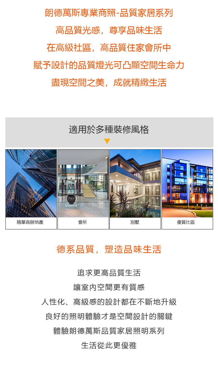 朗德萬斯專業商照-品質家居系列